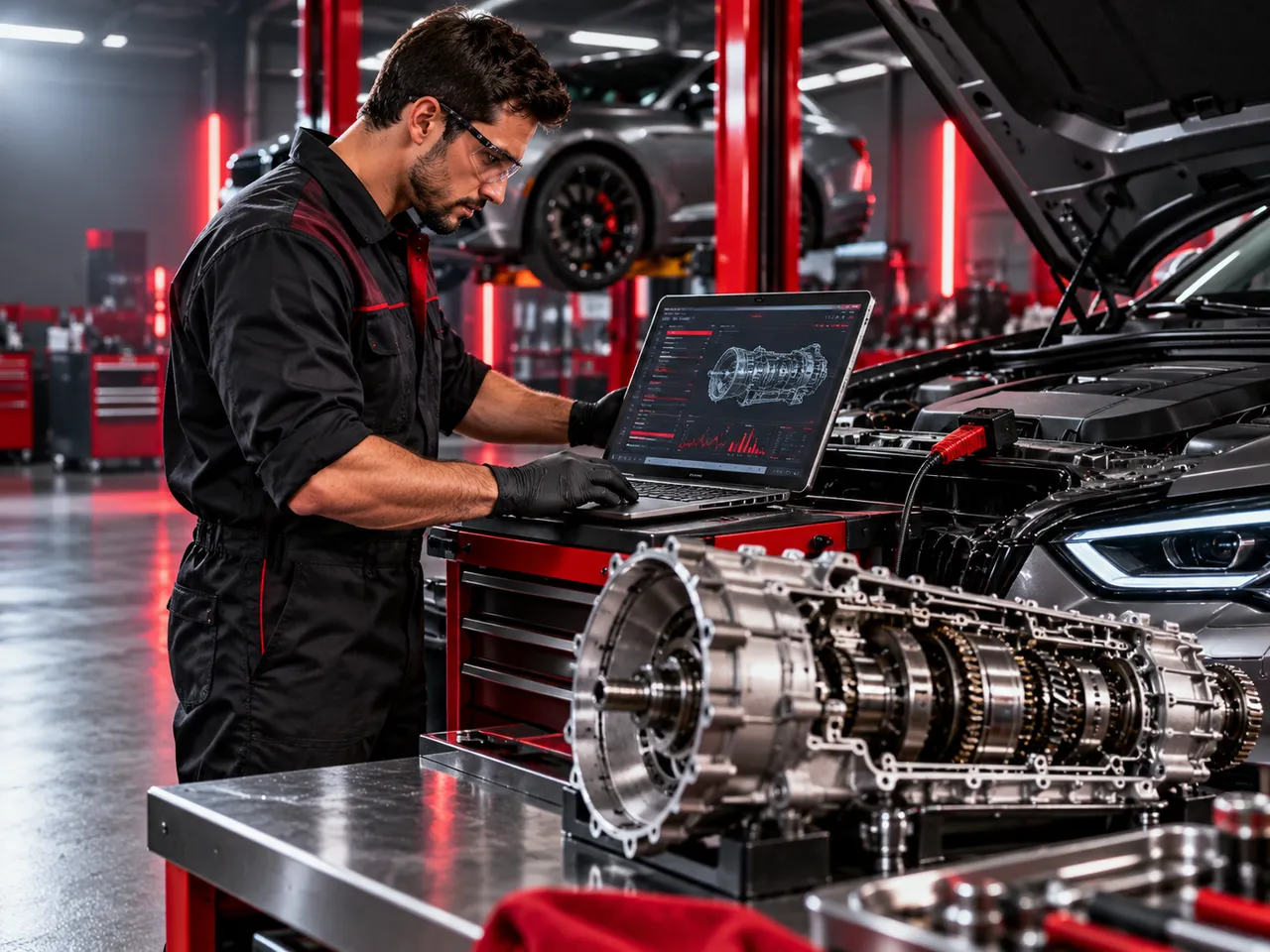 Diagnóstico electrónico de transmisión automotriz